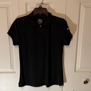 Slazenger Sz M Black Short-Sleeve Quarter-Zip Golf Polo GUC B21